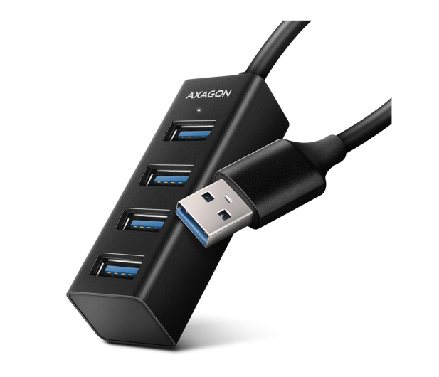 Axagon HUE-M1A, 4x USB 3.2 Gen 1 MINI hub, metalowy, USB-A 20cm - 1353430 - zdjęcie
